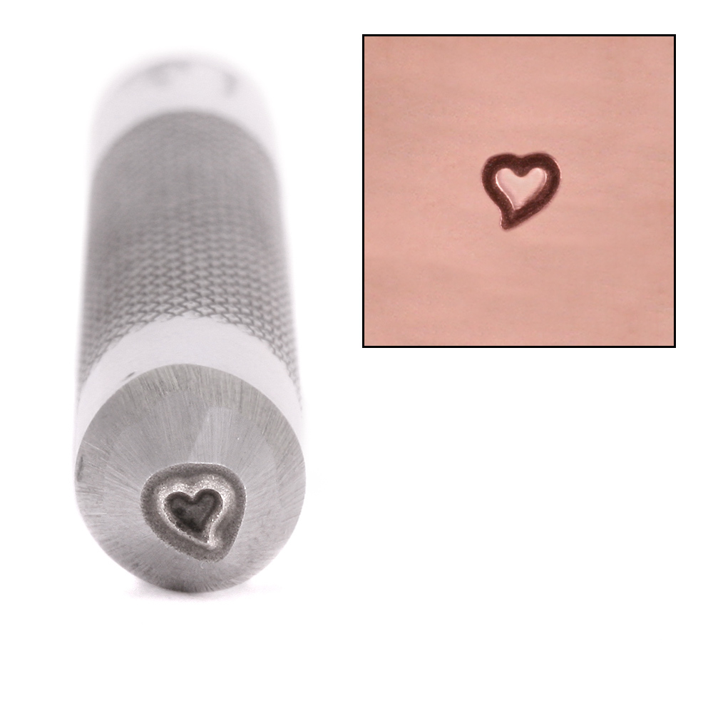 Metal Stamping Tools Advantage Series Whimsical Heart Metal Design Stamp, 2.8mm